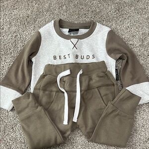 Little Bipsy Brown and Gray Kids Joggers